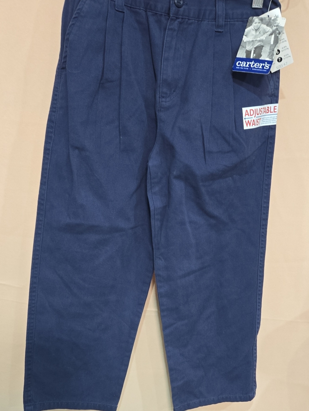 Carter's Navy Blue Adjustable-Waist Chino Pants